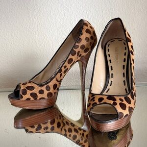 Leopard Print Heels 8 Enzo Angiolini Heels size 8 Enzo Angiolini pony hair heels